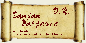 Damjan Maljević vizit kartica